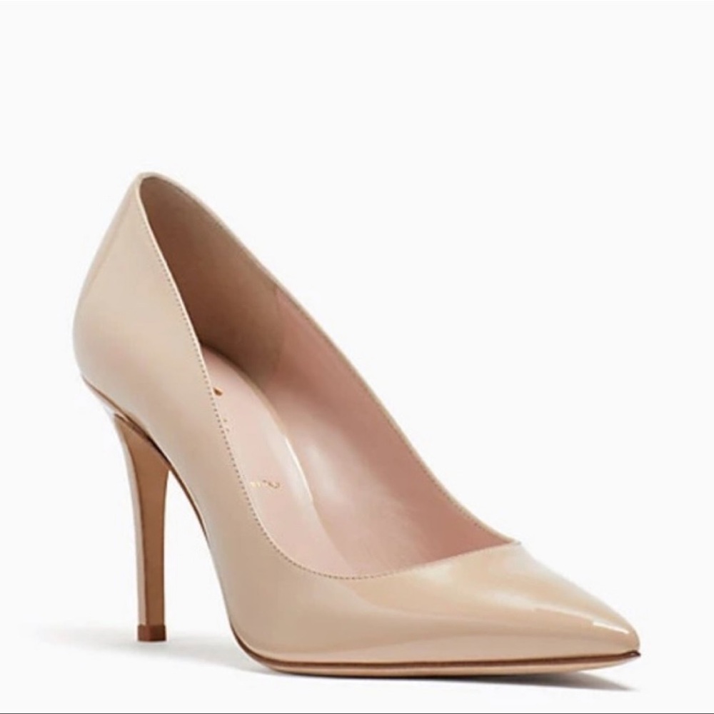 KATE SPADE Vivian nude patent leather pumps Size 7.5